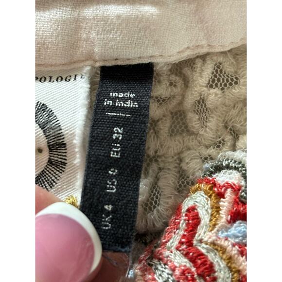 Anthropologie AKEMI + KIN Size S Bouillon Embroidered Floral Button up Shirt - Picture 4 of 10